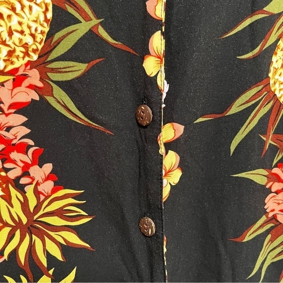 VINTAGE Hilo Hattie The Original Hawaiian Shirt Pineapple Floral Size 2XL - Picture 4 of 7